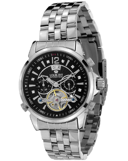Louis XVI ATHOS Largent Noir Sapphire Mechanical Automatic Watch